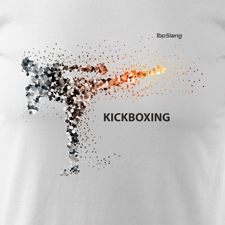Koszulka kickboxing męska biała REGULAR