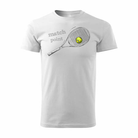 Koszulka tenis tenisowa z rakietą do tenisa męska biała REGULAR