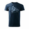 Koszulka motocross z motocrossem męska granatowa REGULAR