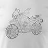 Koszulka motocyklowa na motor Moto Guzzi V85 Stroke męska biały REGULAR