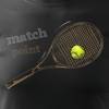 Koszulka tenis tenisowa z rakietą do tenisa męska czarna REGULAR