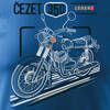 Koszulka z motocyklem na motor Cezet Cezeta 350 męska niebieska REGULAR
