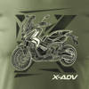 Koszulka z motocyklem na motor Honda X-ADV XADV męska khaki REGULAR