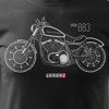 Wyprzedaż - Koszulka motocyklowa z motocyklem na motor Harley Iron 883 męska czarna REGULAR